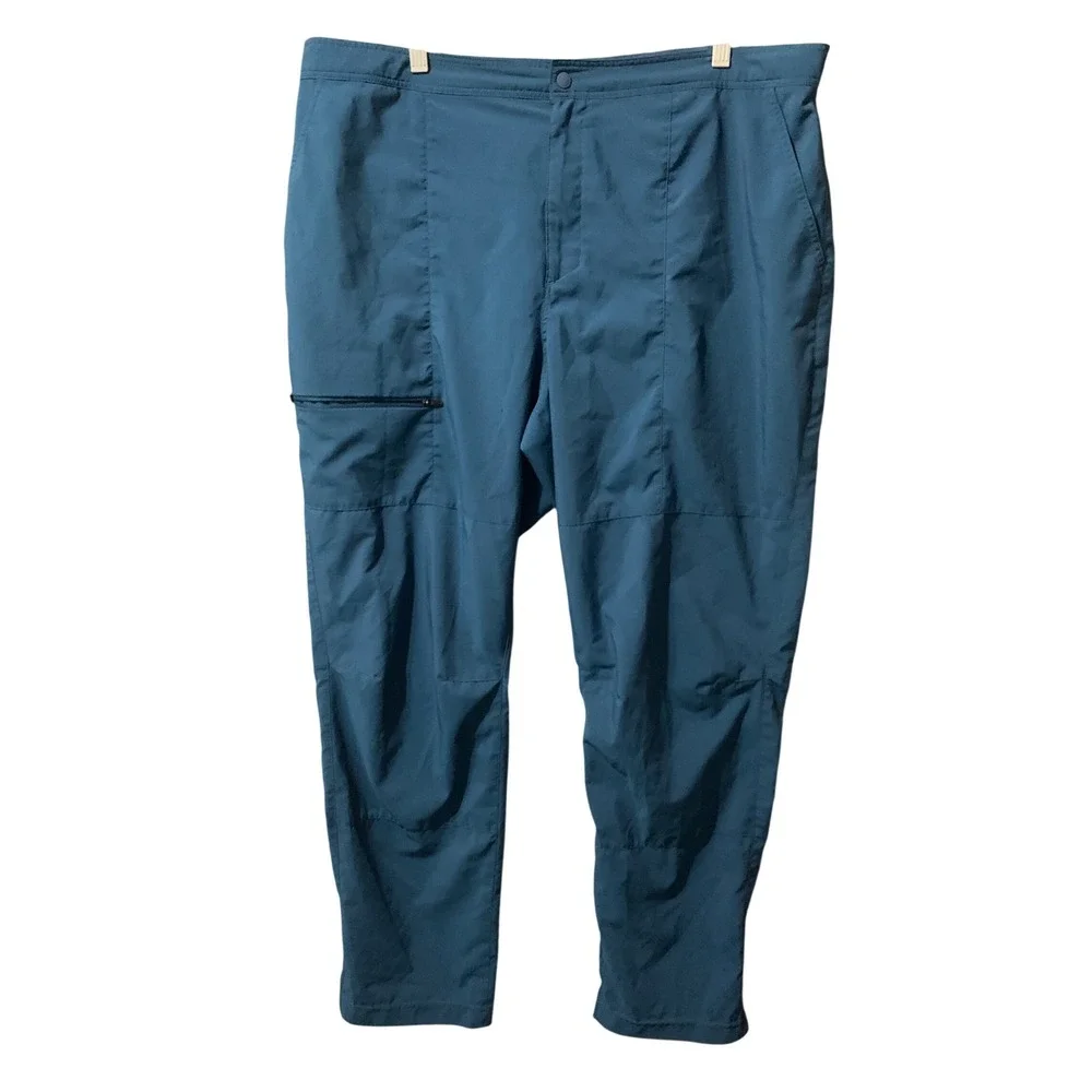 Mountain Hardwear Basin Trek Pants Mens 40 Blue OM3380 Hiking Travel Trousers